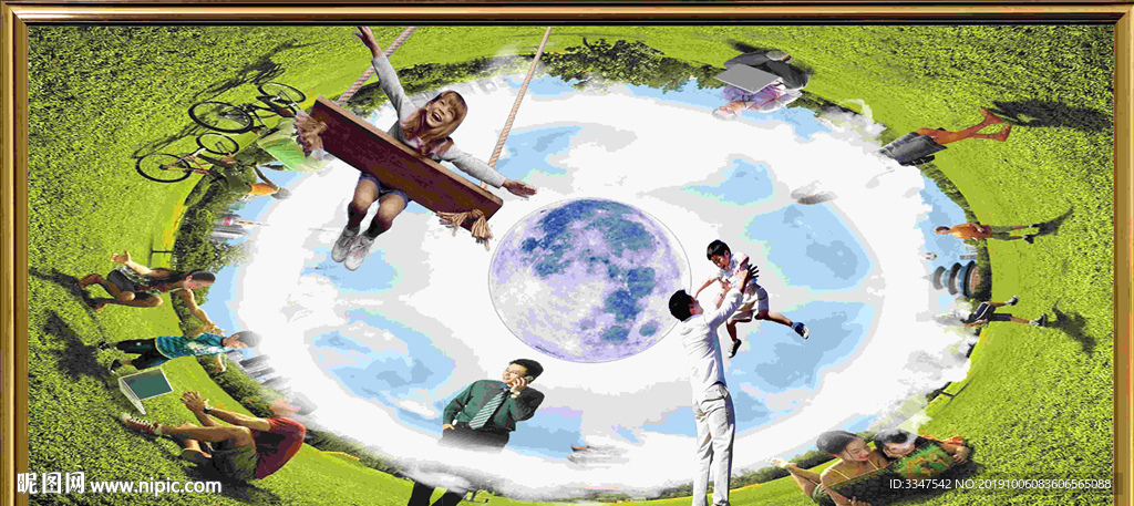 天伦之乐 背景画