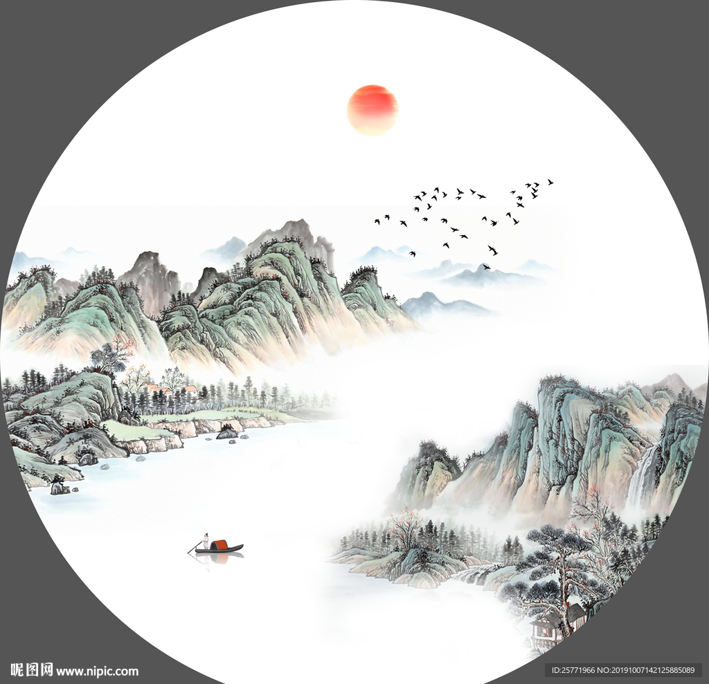 写意山水画 禅意山水画