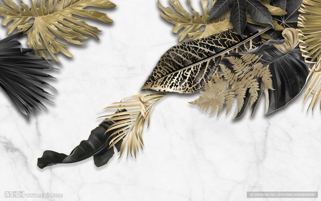 金叶 电视背景墙 TIF分层