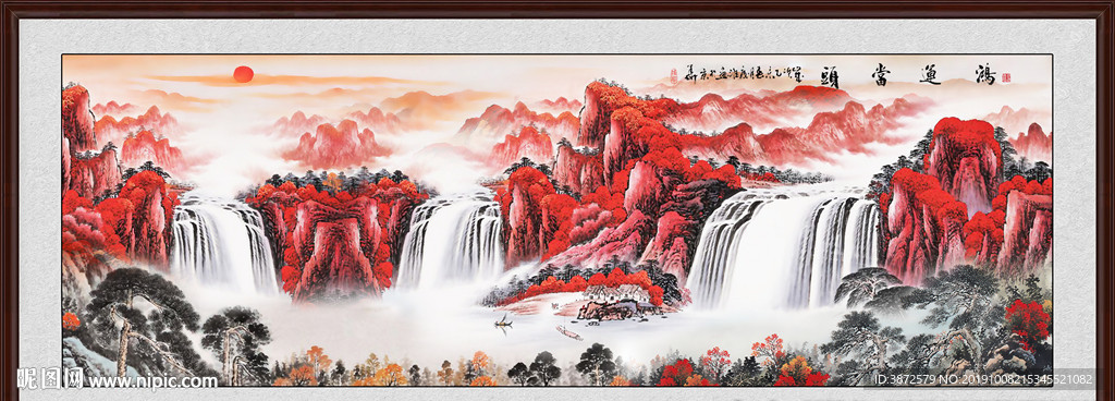鸿运当头国画