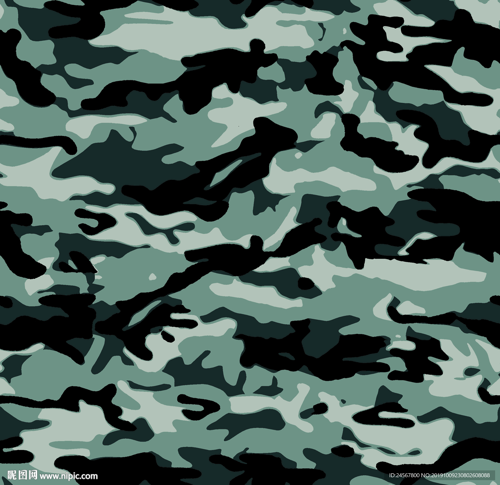 迷彩 数码印花 黑灰