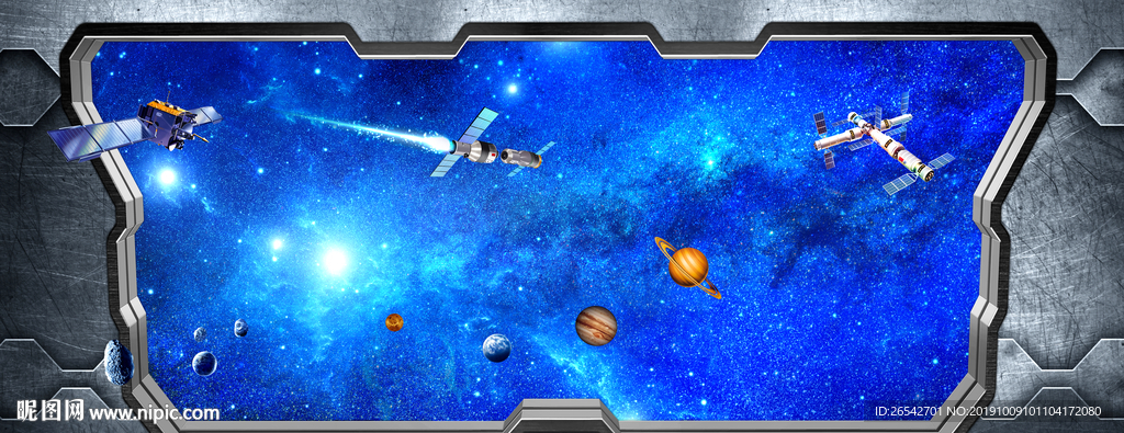 巨幅星空背景墙