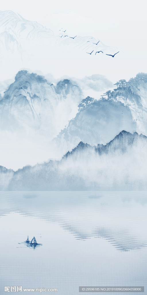 现代 新款山水玄关 TIF分层