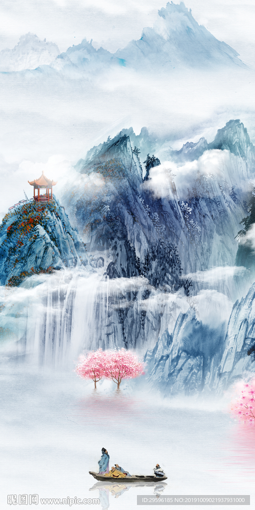 意境爆款山水画 TIF分层