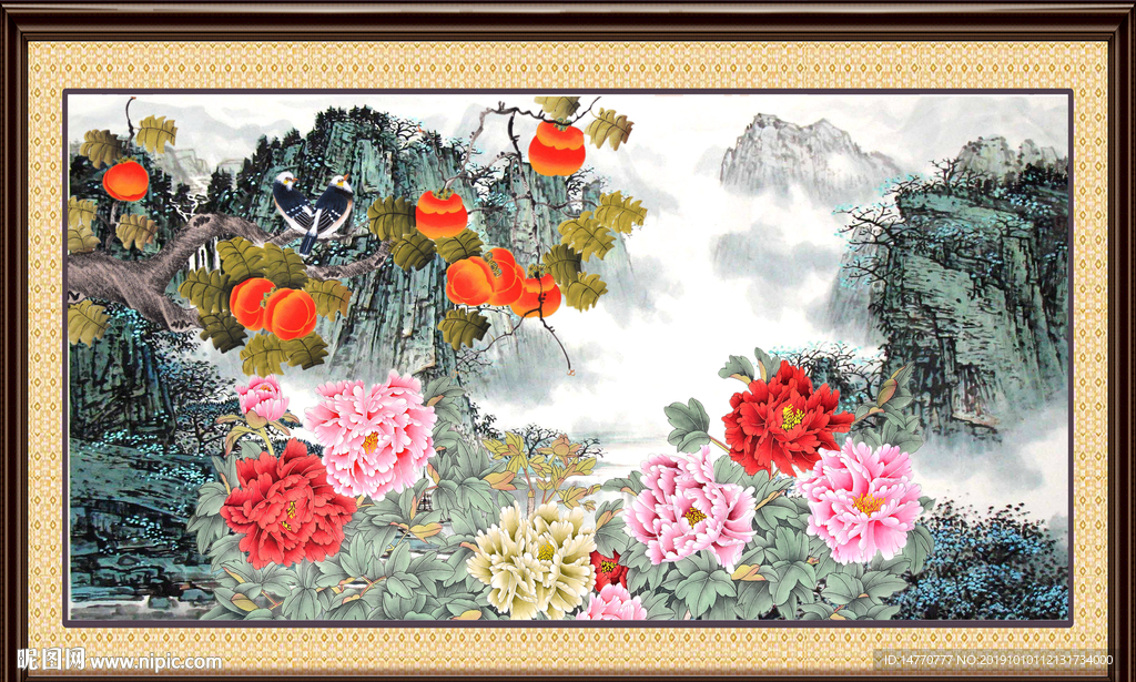 国画牡丹
