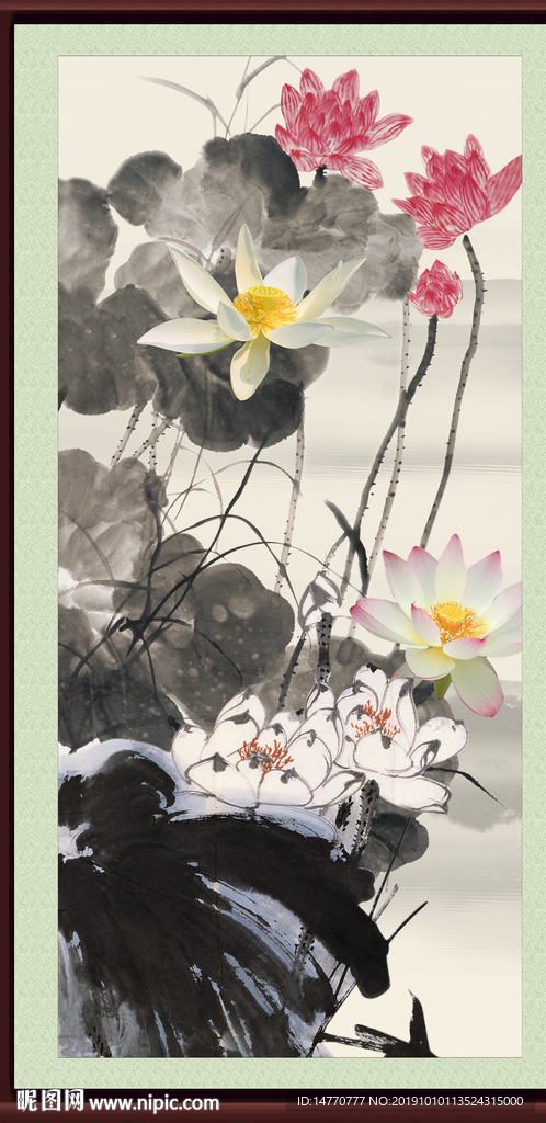 国画荷花