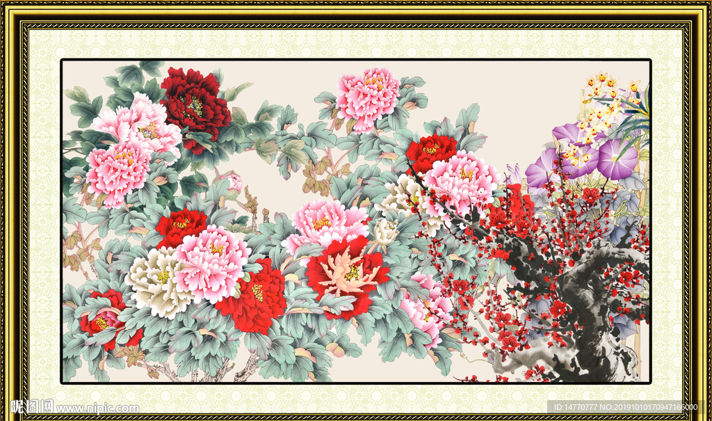 国画牡丹