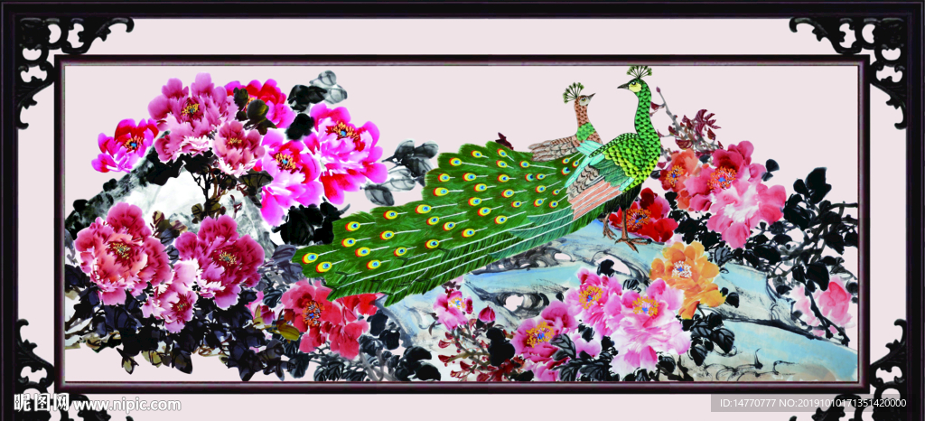 国画牡丹