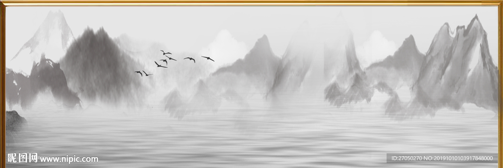 中国风水墨装饰图