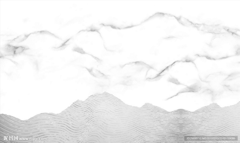 抽象爵士白石纹线条背景墙