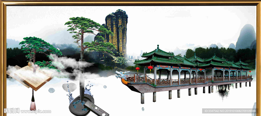 艺术长廊 背景画