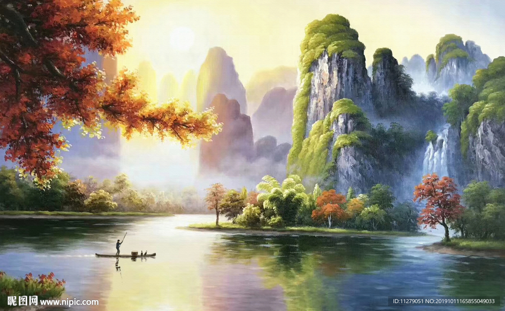 山水油画装饰画