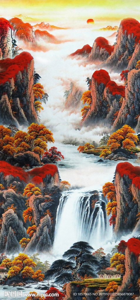 山水枫叶红