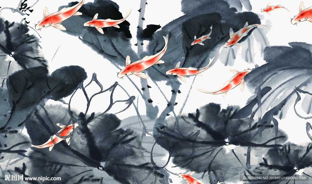 国画荷花