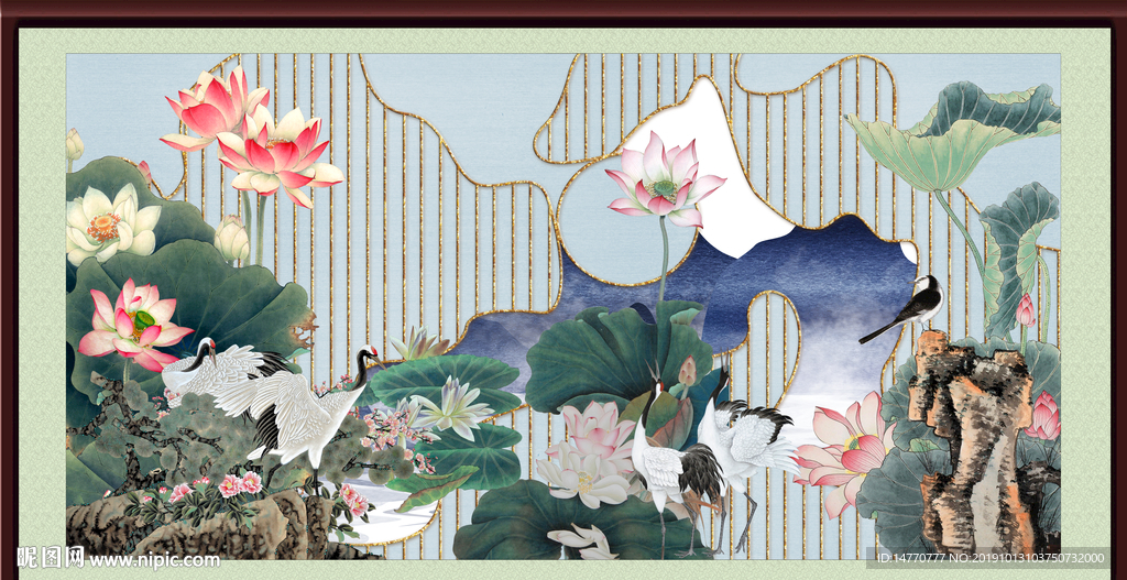 国画荷花