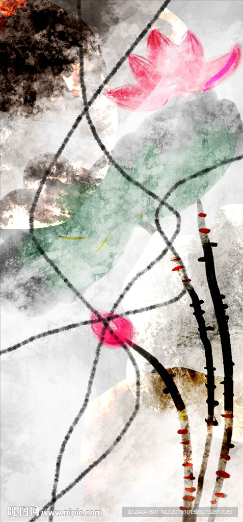 国画荷花