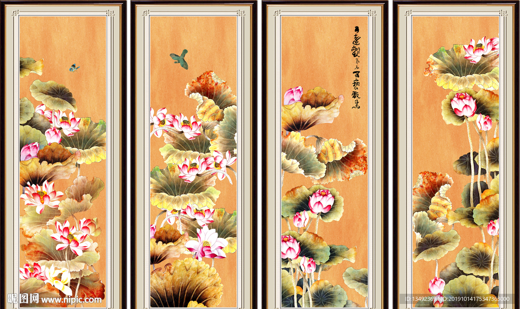装饰画荷花
