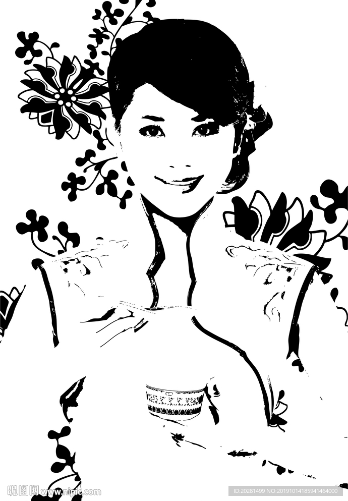 美女矢量图