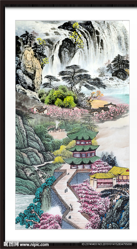 聚宝盆风水画