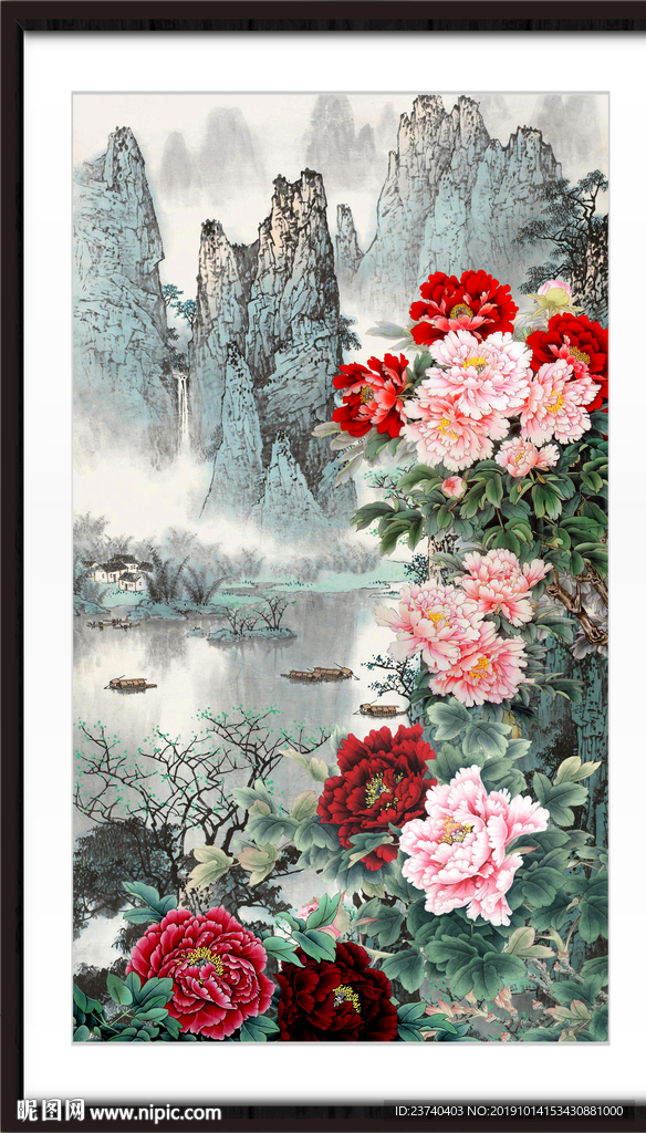 国画牡丹花