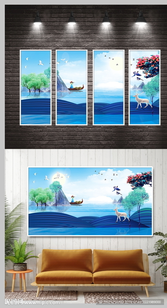 新中式禅意山水画