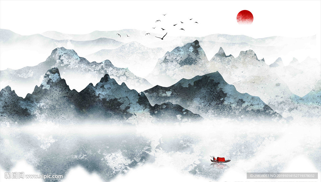 水墨山水画