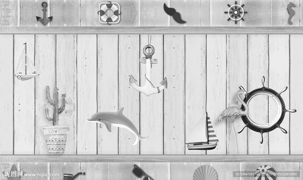 手绘 装饰北欧画 TIF分层