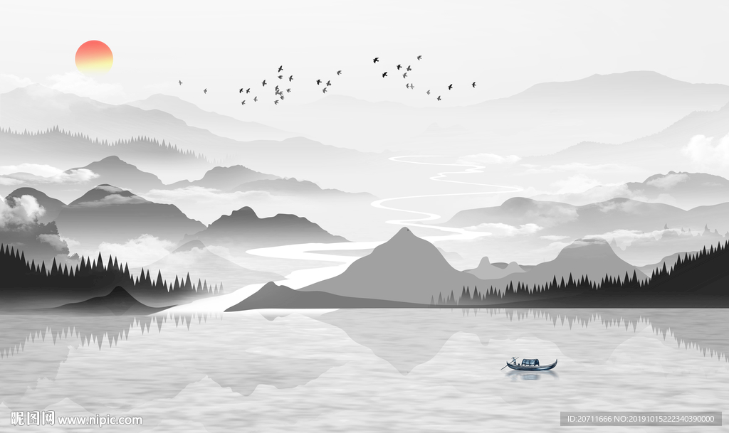 意境山水画