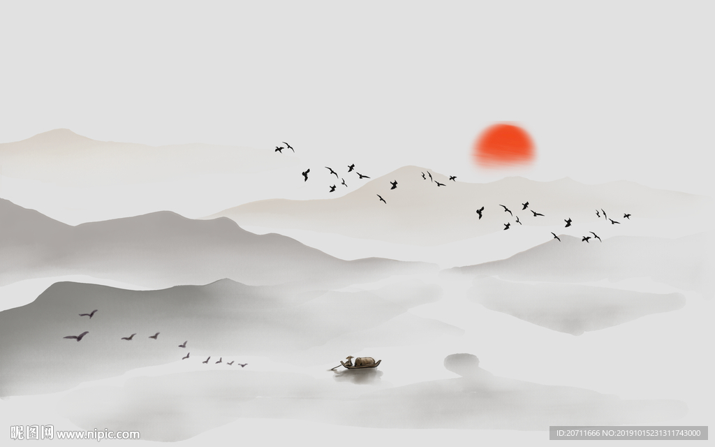 山水画背景