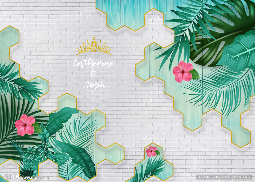 热带雨林背景墙