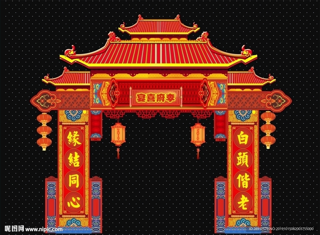 贺新春门头 新年门头 春节门头