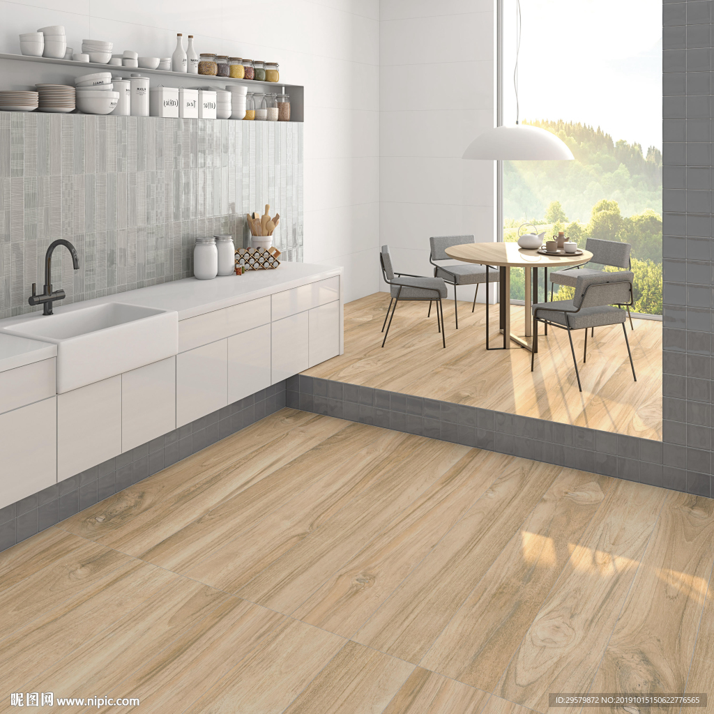 最新瓷砖样板间 仿古砖效果图