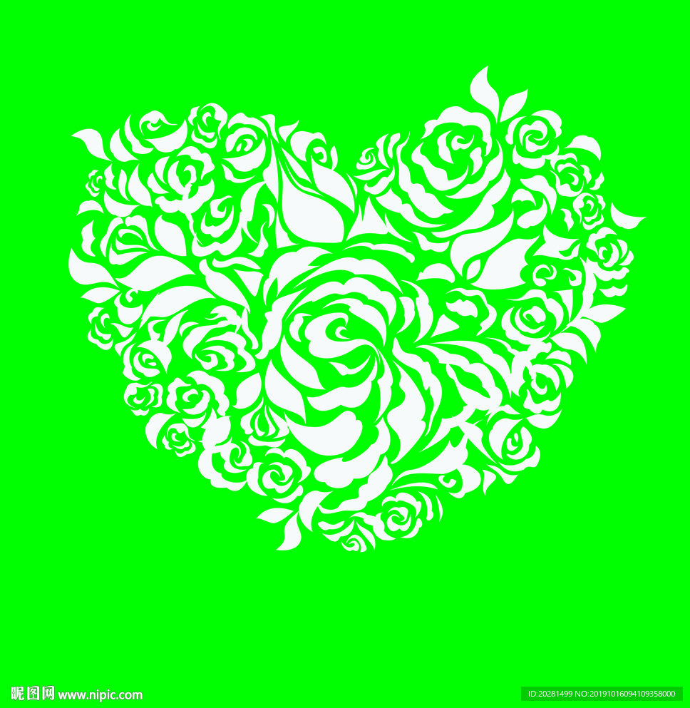 爱心 花矢量图