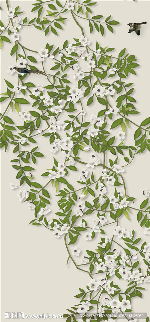 花鸟玄关装饰画