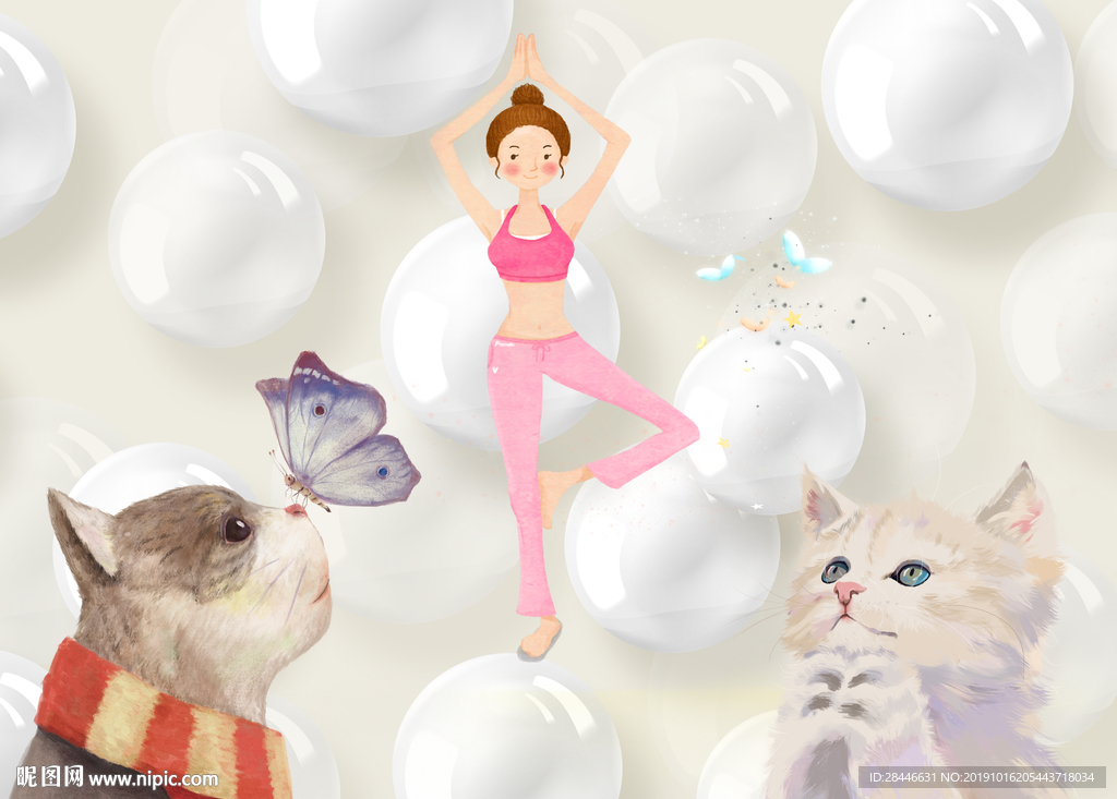 卡通背景墙手绘儿童房