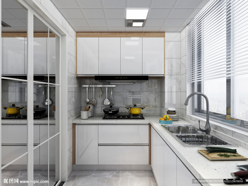 新中式简约厨房装修效果图