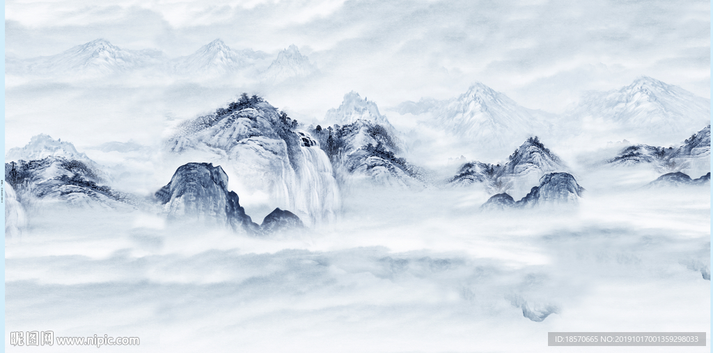 水墨山水背景图