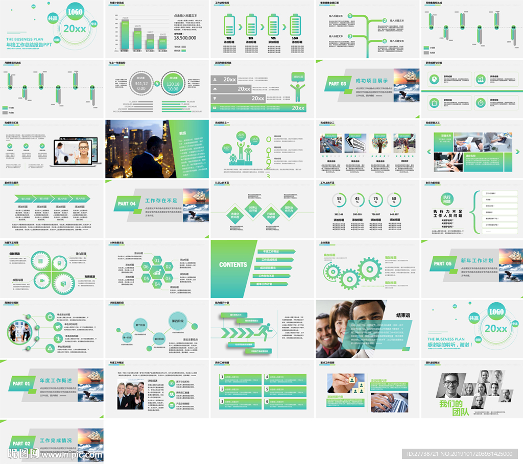 年终总结工作报告经营分析PPT
