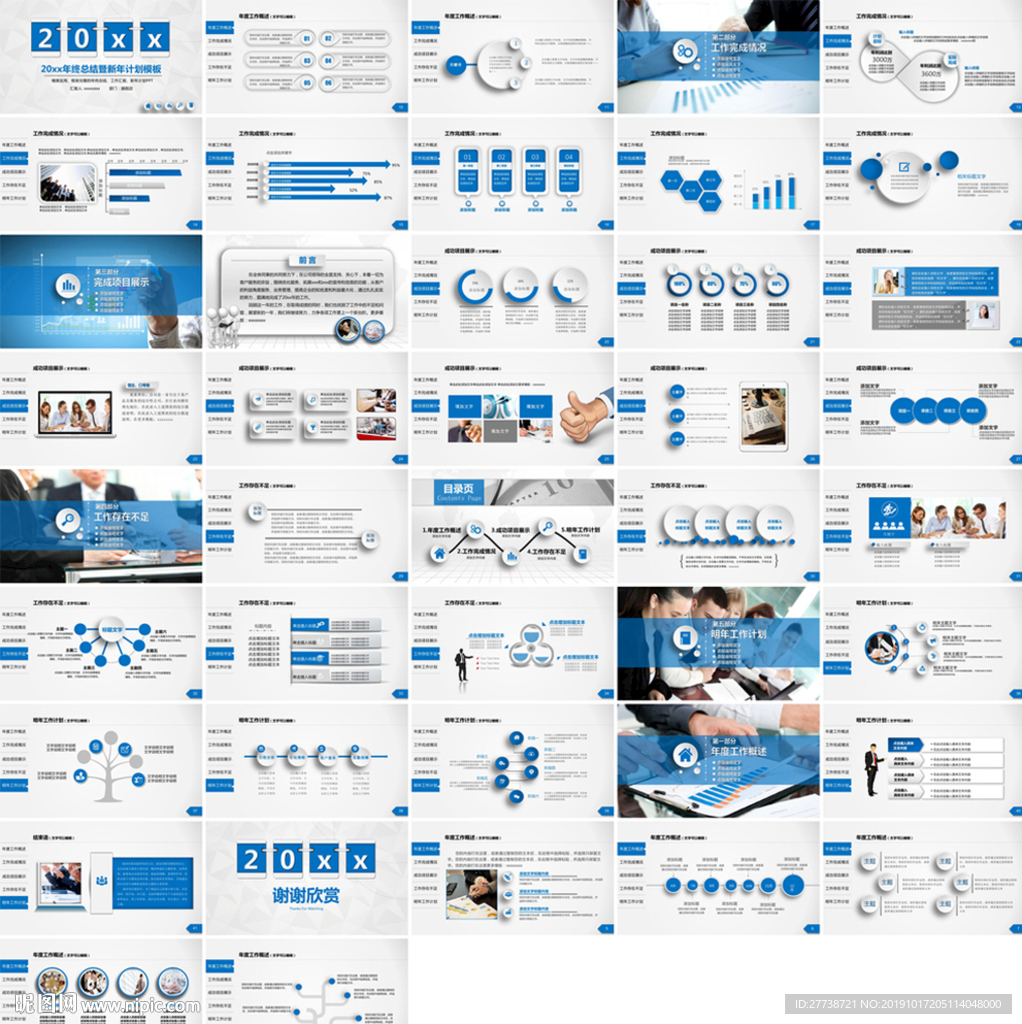 年终总结工作报告经营分析PPT