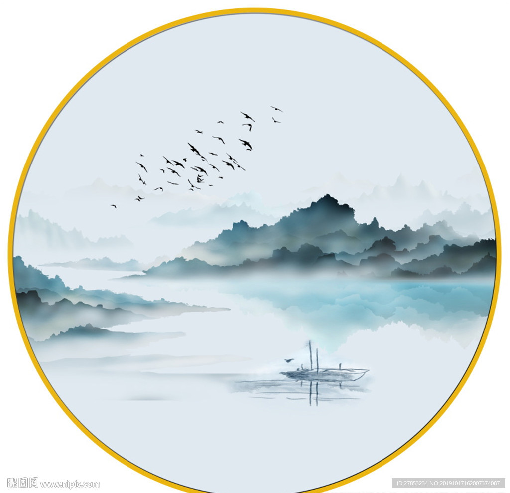 圆形装饰画图片