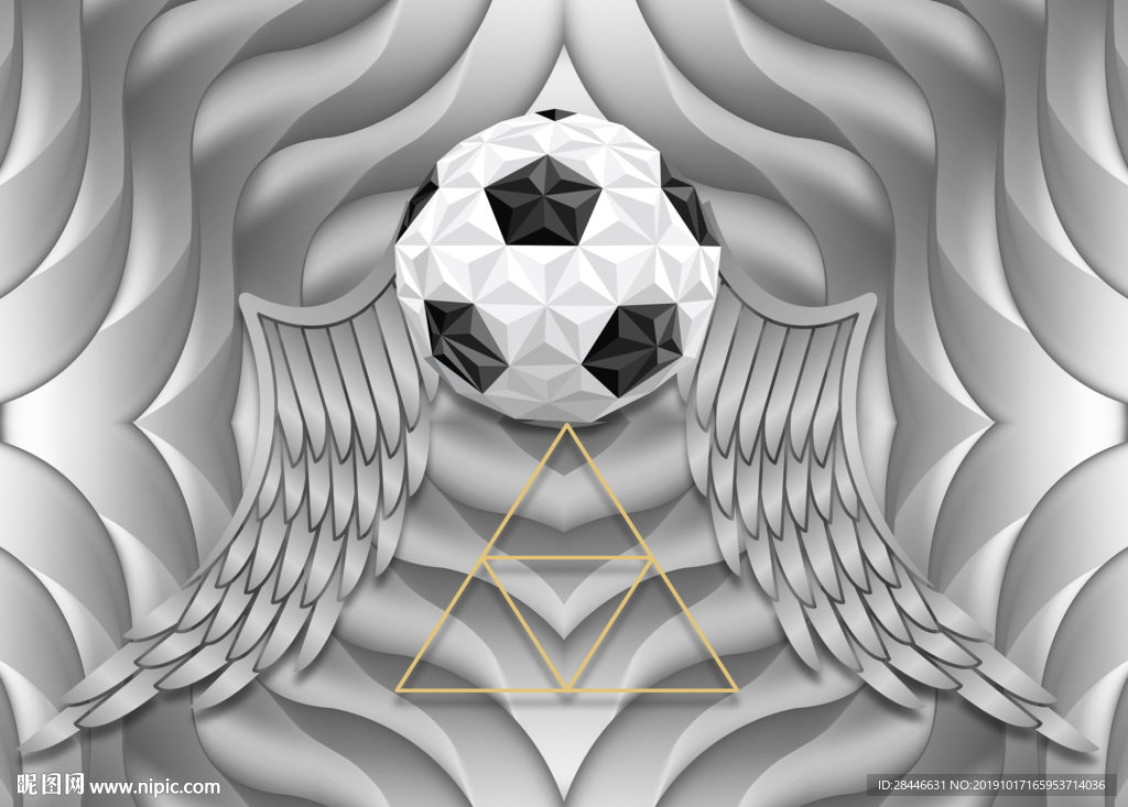 翅膀背景墙拍照墙