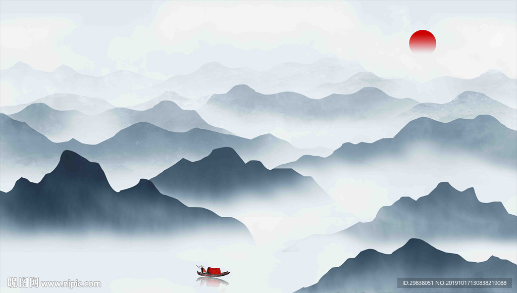 禅意山水画