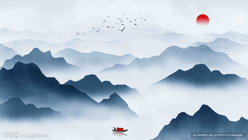 新中式山水画