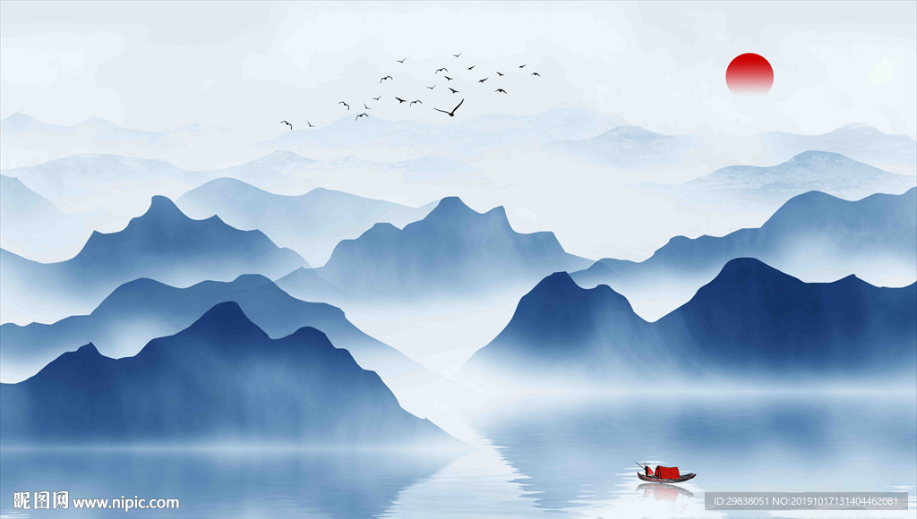 新中式山水画