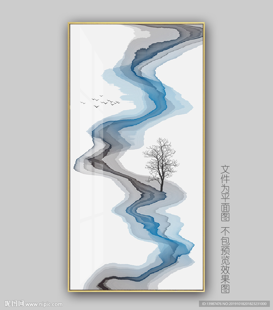 禅意新中式抽象水墨画