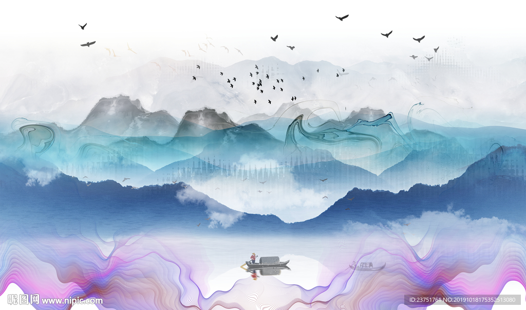 抽象山水