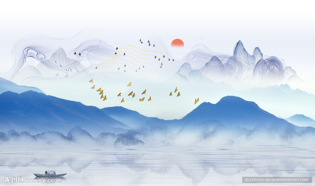 山水背景墙