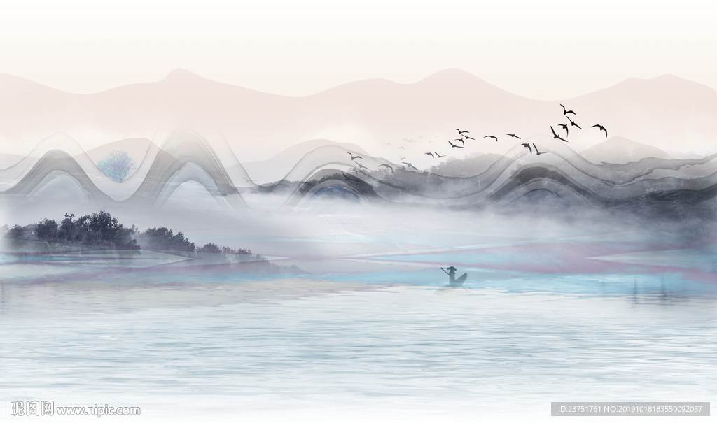 山水背景墙