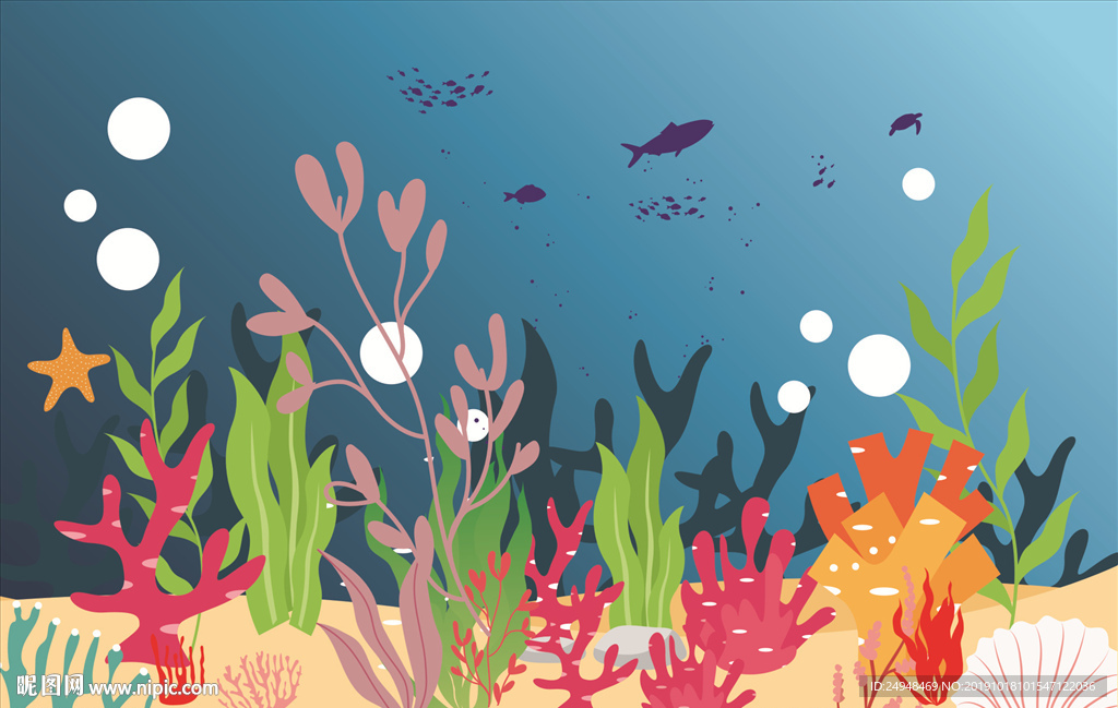 海洋植物海底生物海藻类植物