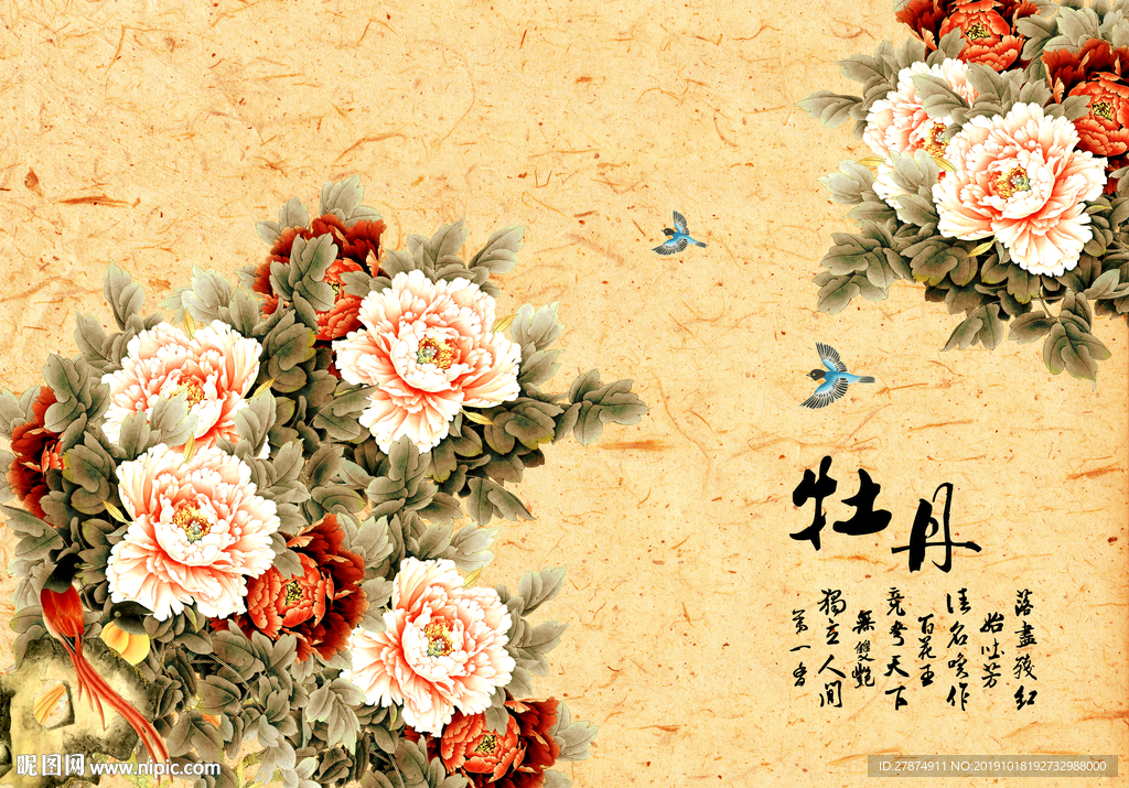 国画牡丹
